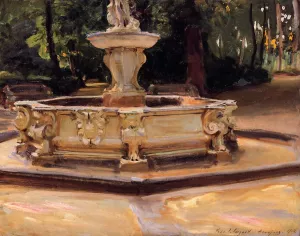 A Marble Fountain at Aranjuez, Spain by John Singer Sargent Oil Painting Reproduction