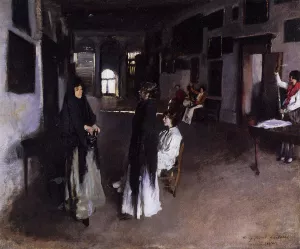 A Venetian Interior by John Singer Sargent - Hand-Painted Oil Painting Reproduction