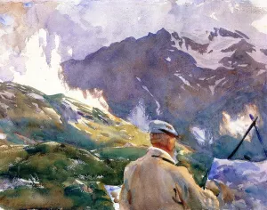 Artist in the Simplon by John Singer Sargent - Hand-Painted Oil Painting Reproduction