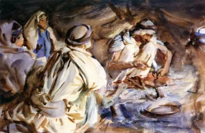 Bedouins in a Tent by Oil Painting Reproduction