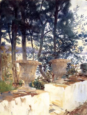 Corfu: The Terrace by John Singer Sargent - Hand-Painted Oil Painting Reproduction