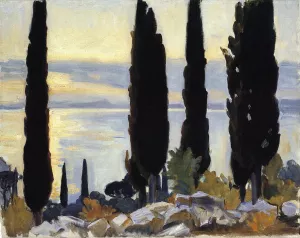 Cypress Trees at San Vigilio by John Singer Sargent Oil Painting Reproduction