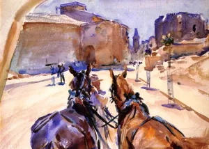 Driving in Spain by John Singer Sargent - Hand-Painted Oil Painting Reproduction