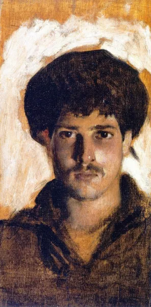 Head of a Young Man by John Singer Sargent - Hand-Painted Oil Painting Reproduction