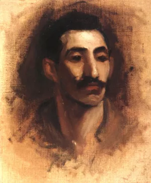 Head of an Italian Model by Oil Painting Reproduction