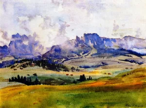In the Dolomited by John Singer Sargent - Hand-Painted Oil Painting Reproduction