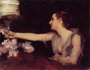 Madame Gautreau Drinking a Toast by John Singer Sargent - Hand-Painted Oil Painting Reproduction