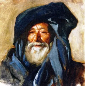 Old Man with a Dark Mantle by John Singer Sargent Oil Painting Reproduction