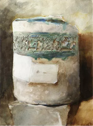 Persian Artifact with Faience Decoration by John Singer Sargent - Hand-Painted Oil Painting Reproduction