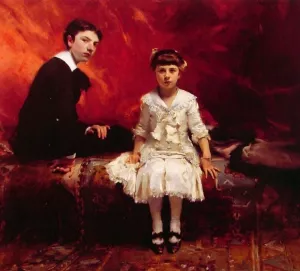 Portrait of Edouard and Marie-Loise Pailleron by John Singer Sargent - Hand-Painted Oil Painting Reproduction