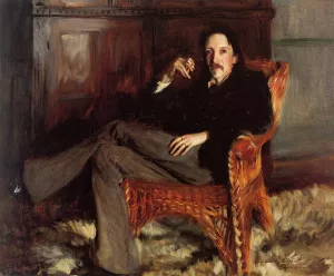 Robert Louis Stevenson by John Singer Sargent - Hand-Painted Oil Painting Reproduction