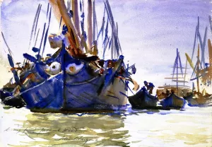 Sailing Vessels at Anchor by John Singer Sargent Oil Painting Reproduction
