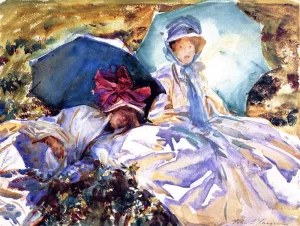 Simplon Pass: The Green Parasol by John Singer Sargent - Hand-Painted Oil Painting Reproduction