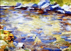 Stream, Purtud by John Singer Sargent - Hand-Painted Oil Painting Reproduction