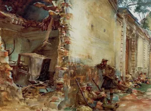 Street in Arras by Oil Painting Reproduction