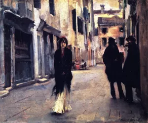 Street in Venice by John Singer Sargent - Hand-Painted Oil Painting Reproduction