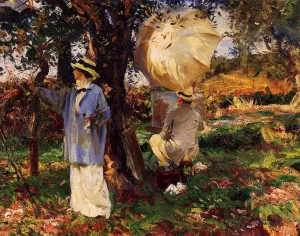 The Sketchers by John Singer Sargent - Hand-Painted Oil Painting Reproduction