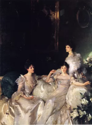 The Wyndham Sisters by John Singer Sargent - Hand-Painted Oil Painting Reproduction