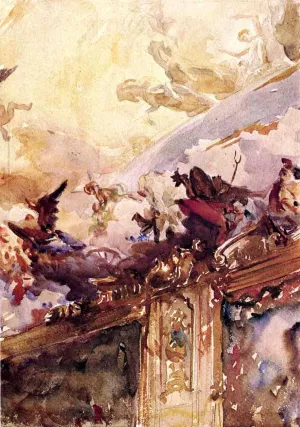 Tiepolo Ceiling, Milan by John Singer Sargent - Hand-Painted Oil Painting Reproduction