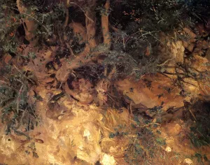 Valdemosa, Majorca: Thistles and Herbage on a Hillside by John Singer Sargent - Hand-Painted Oil Painting Reproduction