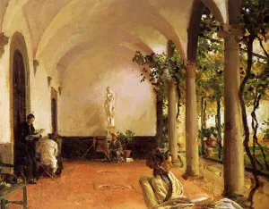 Villa Torre Galli: The Loggia by John Singer Sargent - Hand-Painted Oil Painting Reproduction