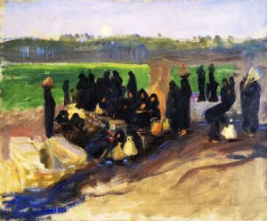 Water Carriers on the Nile by Oil Painting Reproduction